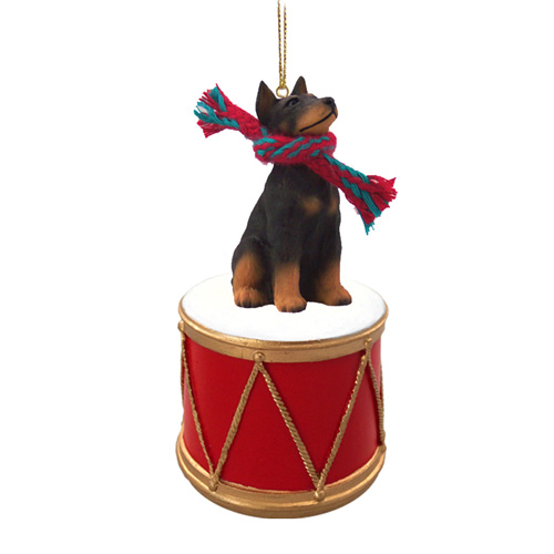 Little Drummer Doberman Pinscher Christmas Ornament