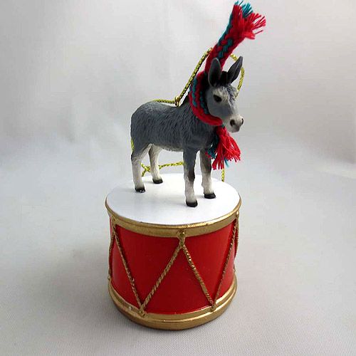 Little Drummer Donkey Christmas Ornament