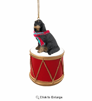 Little Drummer Gordon Setter Christmas Ornament