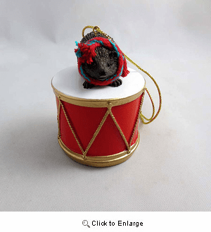 Little Drummer Hedgehog Christmas Ornament