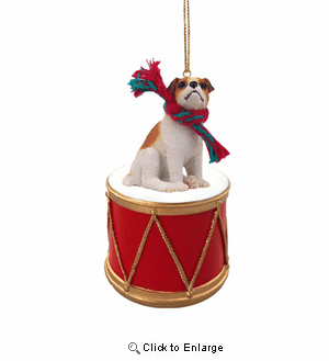 Little Drummer Jack Russell Terrier Christmas Ornament