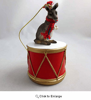 Little Drummer Kangaroo Christmas Ornament