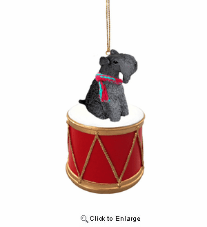 Little Drummer Kerry Blue Terrier Christmas Ornament