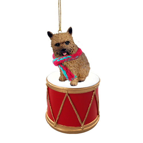 Little Drummer Norwich Terrier Christmas Ornament