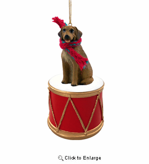 Little Drummer Rhodesian Ridgeback Christmas Ornament