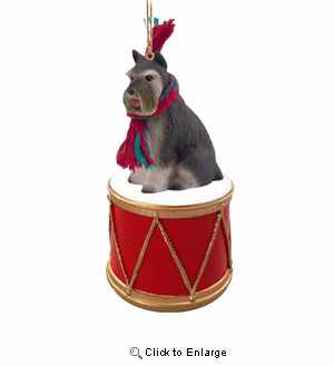 Little Drummer Schnauzer Christmas Ornament