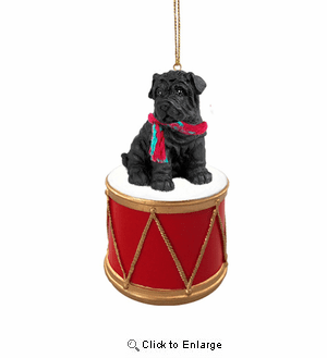 Little Drummer Shar Pei Black Christmas Ornament