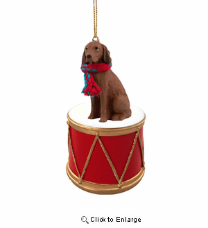 Little Drummer Vizsla Christmas Ornament