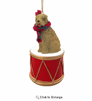 Little Drummer Wheaten Terrier Christmas Ornament