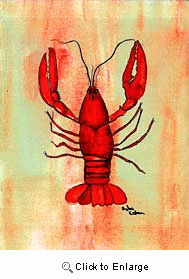 Lobster Garden Flag