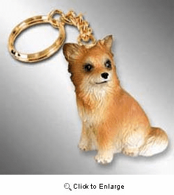 Longhair Chihuahua Keychain