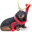 Longhaired Dachshund Tiny One Christmas Ornament Black