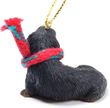 Longhaired Dachshund Tiny One Christmas Ornament Black