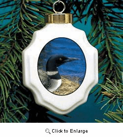 Loon Christmas Ornament Porcelain