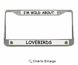 Lovebird License Plate Frame