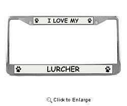 Lurcher License Plate Frame