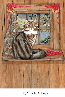 Maine Coon Cat Christmas Cards