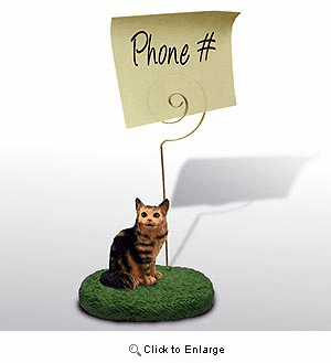 Maine Coon Cat Note Holder