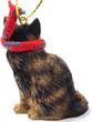 Maine Coon Cat Tiny One Christmas Ornament Brown