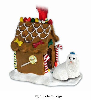 Maltese Gingerbread House Christmas Ornament