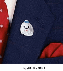Maltese Pin Hand Painted Resin