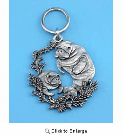 Manatee Keychain