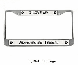 Manchester Terrier License Plate Frame