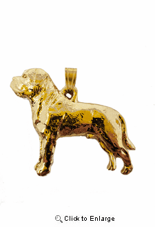 Mastiff 24K Gold Plated Pendant