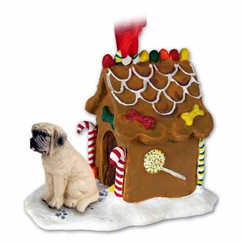 Mastiff Gingerbread House Christmas Ornament