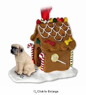 Mastiff Gingerbread House Christmas Ornament