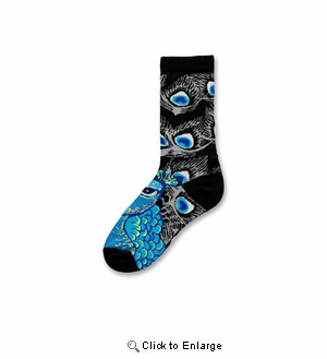 Metallic Peacock Socks