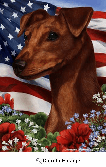 Min Pin House Flag Red Uncropped