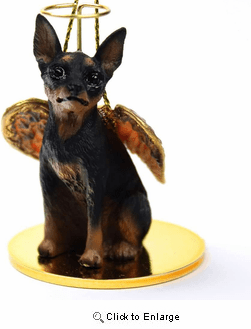 Miniature Pinscher Christmas Ornament Angel