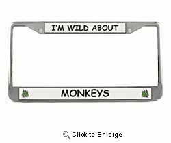 Monkey License Plate Frame