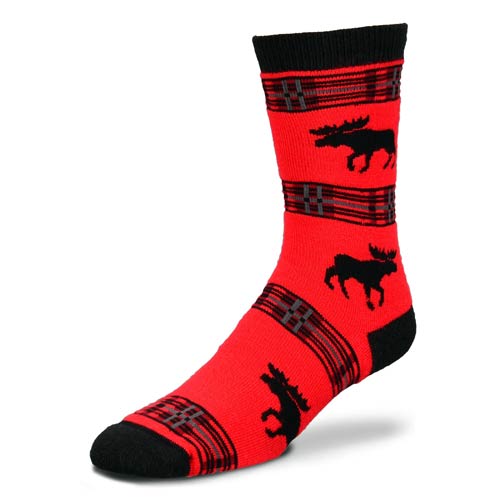 Moose Plaid Socks