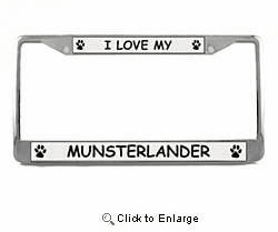 Munsterlander License Plate Frame