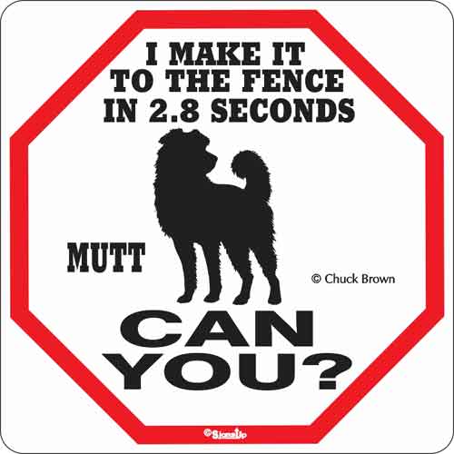 Mutt 2.8 Seconds Sign