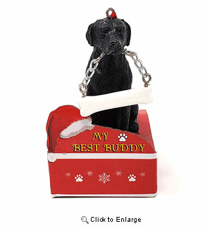 My Best Buddy Black Lab Christmas Ornament
