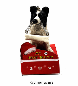 My Best Buddy Border Collie Christmas Ornament