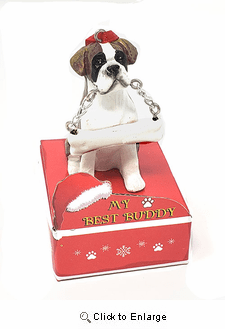 My Best Buddy Boxer Christmas Ornament