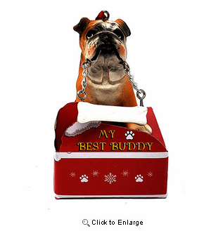 My Best Buddy Bulldog Christmas Ornament