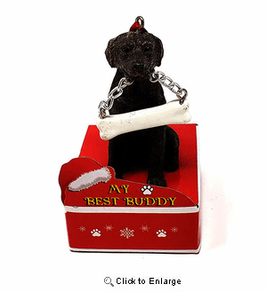 My Best Buddy Chocolate Lab Christmas Ornament