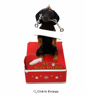 My Best Buddy Dachshund Christmas Ornament