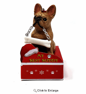 My Best Buddy French Bulldog Christmas Ornament