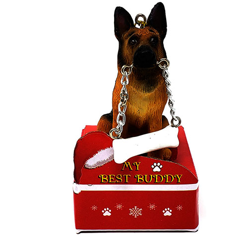 My Best Buddy German Shephard Christmas Ornament