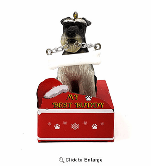 My Best Buddy Schnauzer Christmas Ornament