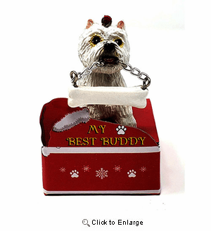 My Best Buddy Westie Christmas Ornament
