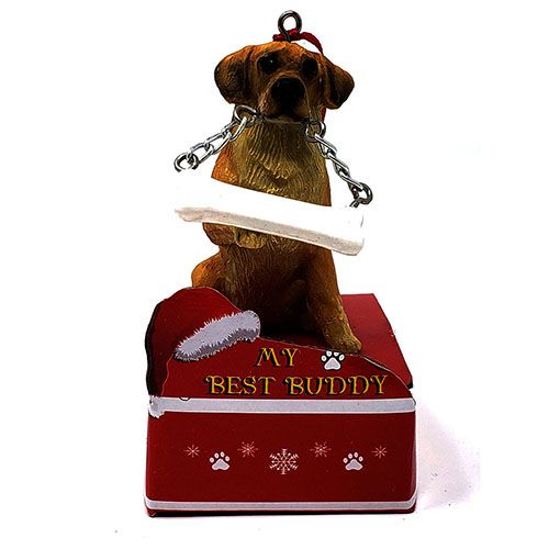 My Best Buddy Yellow Lab Christmas Ornament