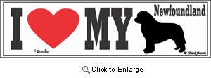 Newfoundland Bumper Sticker I Love My