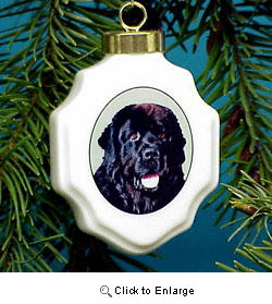 Newfoundland Christmas Ornament Porcelain